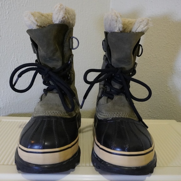 Sorel Green Caribou Waterproof Winter Boots Women's Size 6 - Picture 3 of 7